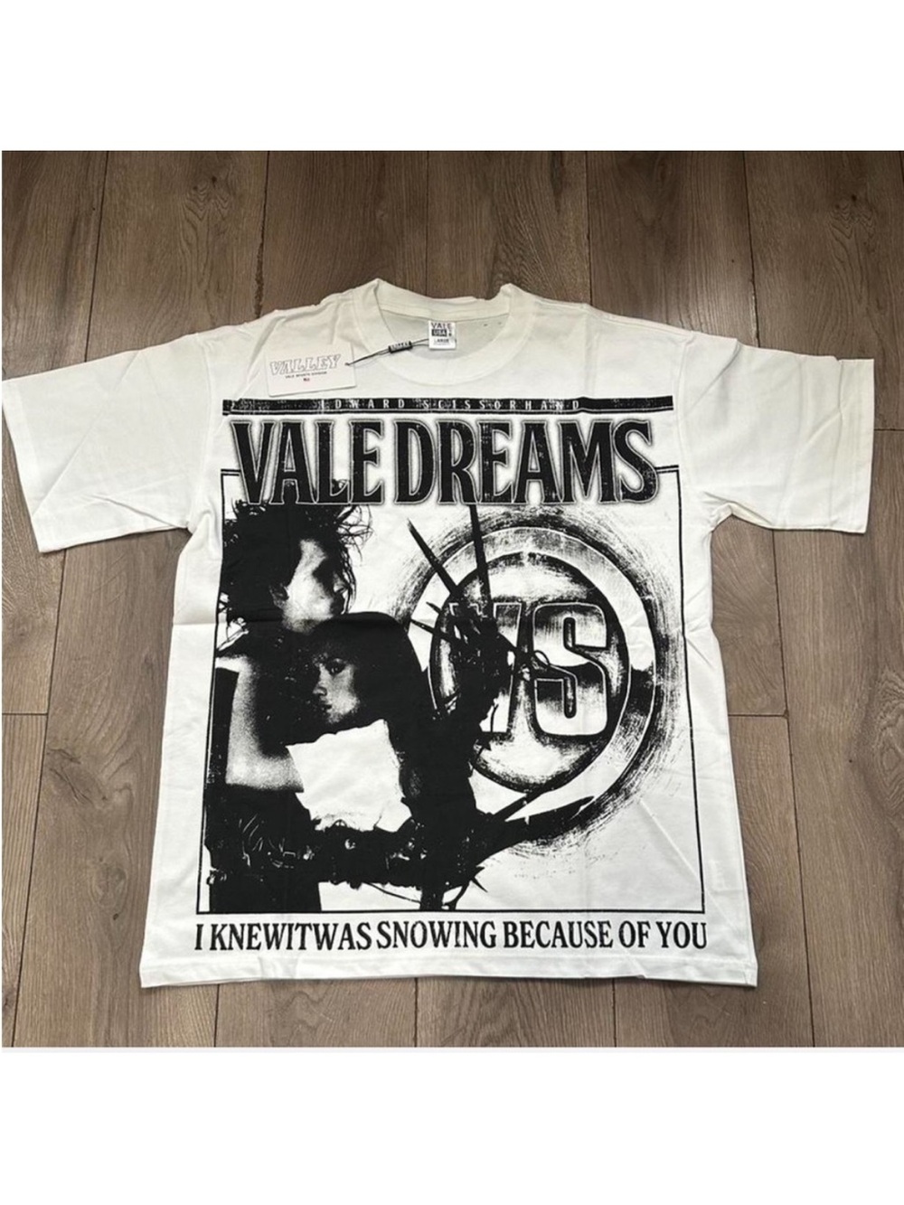 Valley Dreams Edward Scissorhands Graphic Tee - White & Black